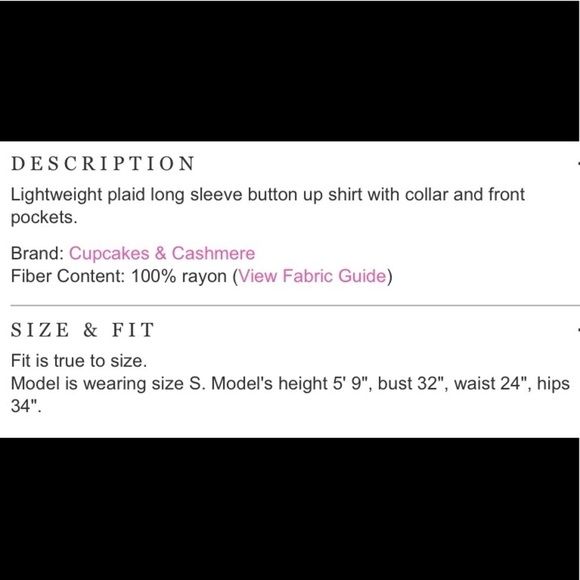 Cupcakes and Cashmere Cruz high low flannel top Medium - Picture 8 of 14